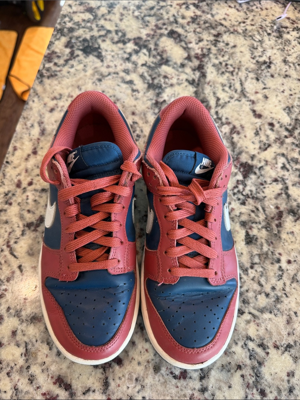 Nike Kids Colorblock Low-Top Sneakers in Navy and Red